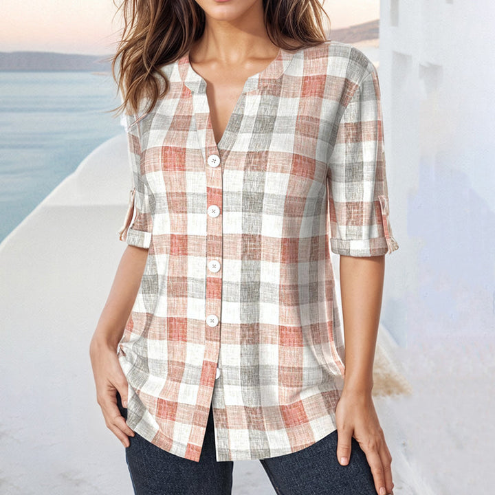 Casual plaid blouse