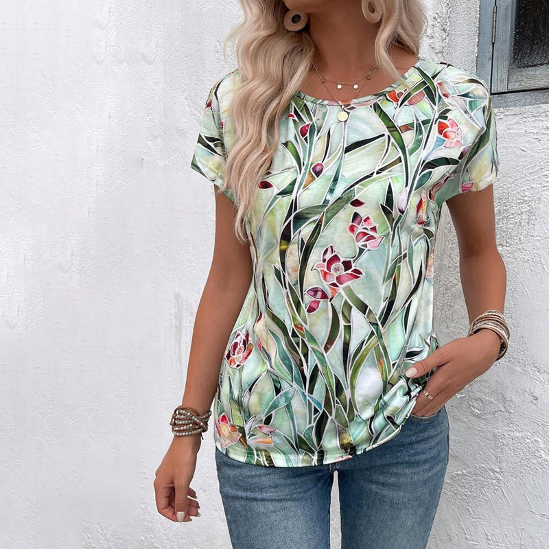 Vintage Floral Print T-Shirt