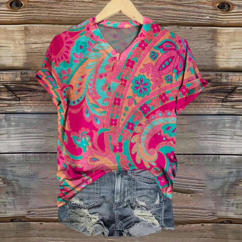 Vintage Floral Print T-Shirt