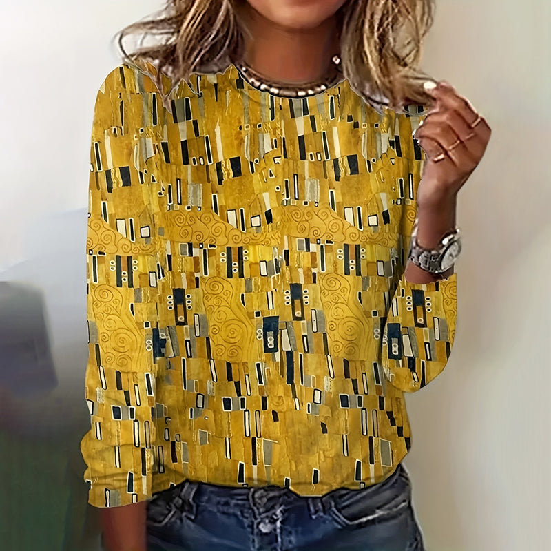 Métis T-Shirt with Vintage Abstract Print