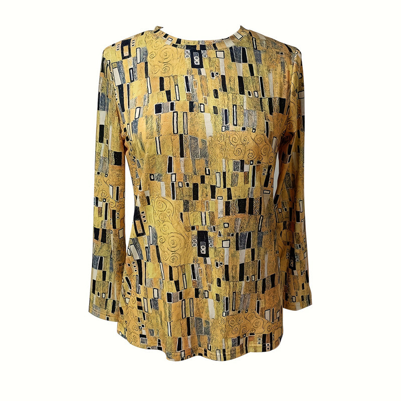 Métis T-Shirt with Vintage Abstract Print