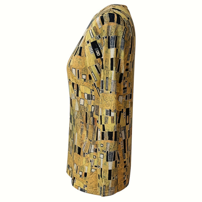 Métis T-Shirt with Vintage Abstract Print