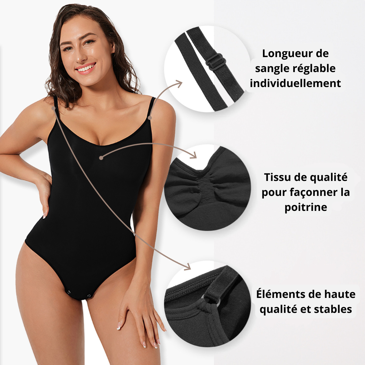 Body sculpting shapewear with briefs