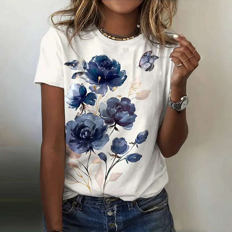 Vintage Floral Print T-Shirt