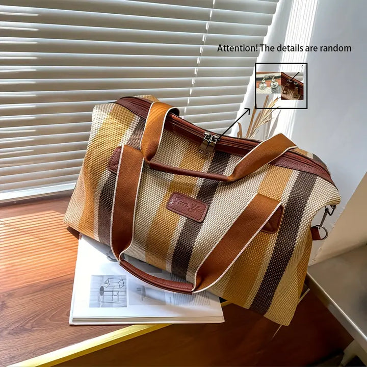Abigail™ - Vintage Striped Duffel Bag