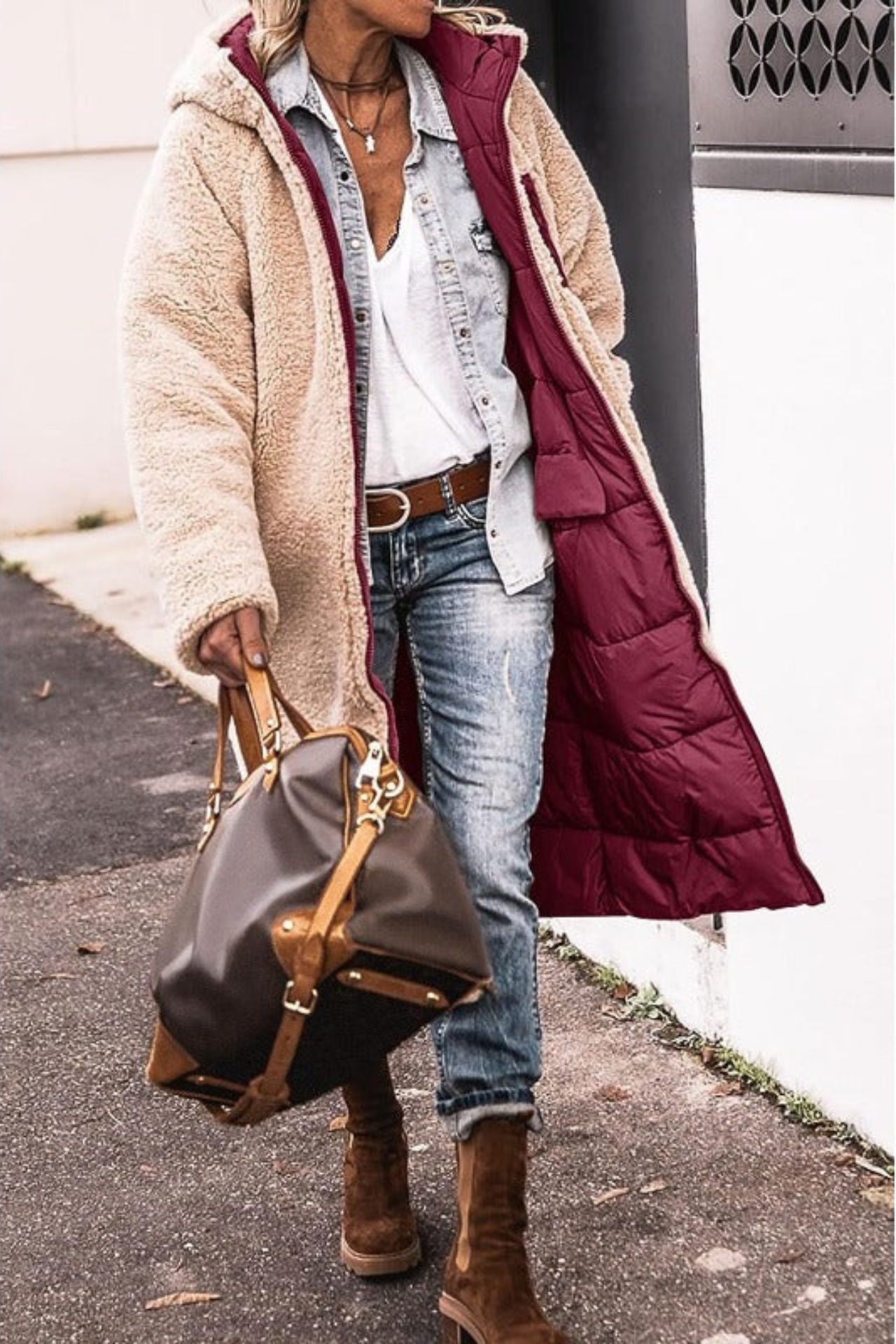 Luna | Elegant Reversible Coat for Women