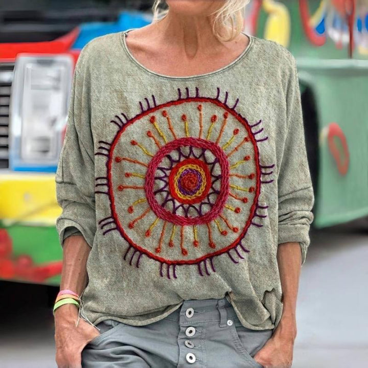 Vintage T-Shirt with Abstract Print