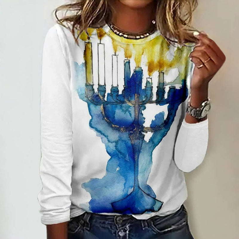 Casual T-shirt with abstract print