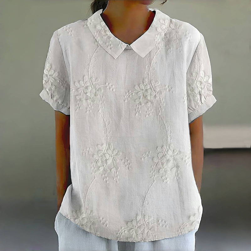 Vintage Floral Print Blouse