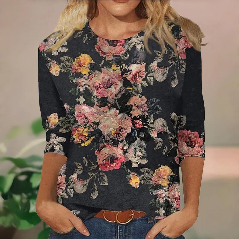 Vintage Floral Print T-shirt