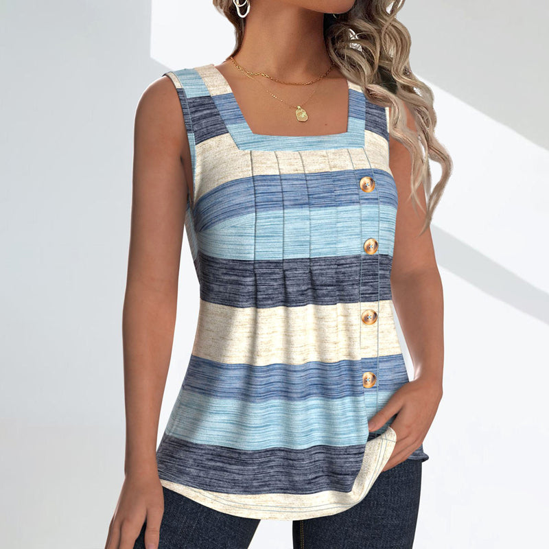 Casual Color Panel Tank Top