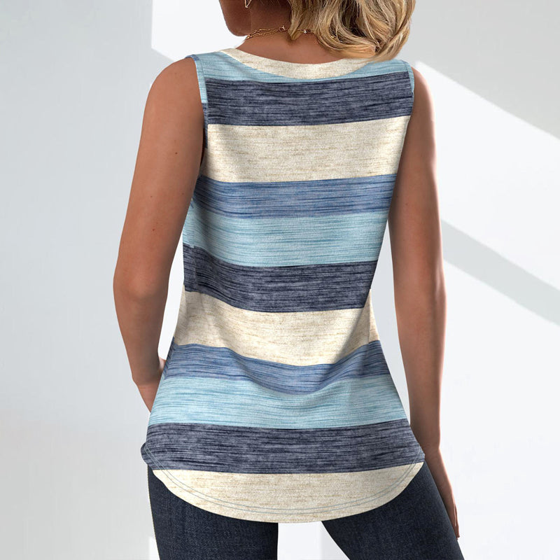 Casual Color Panel Tank Top