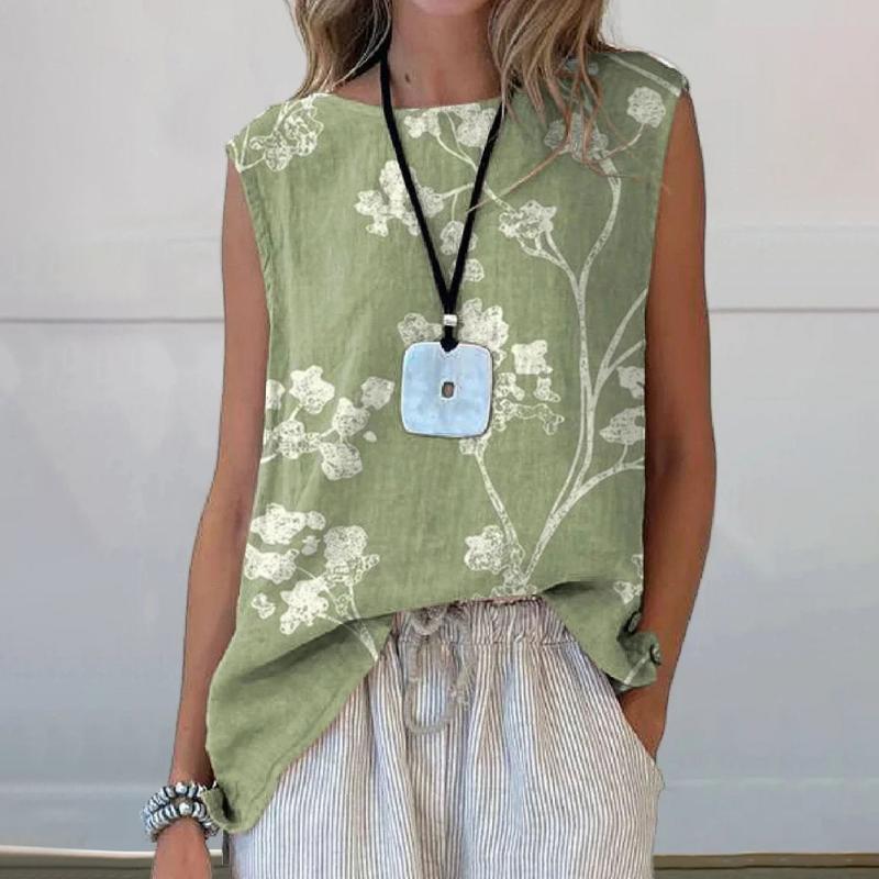 Vintage Floral Print Tank Top