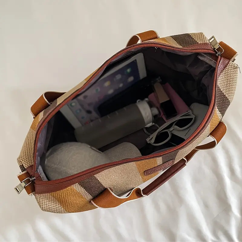 Abigail™ - Vintage Striped Duffel Bag