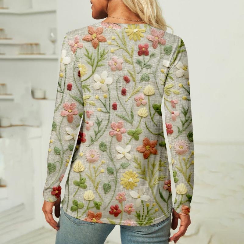 Vintage Floral Print T-Shirt