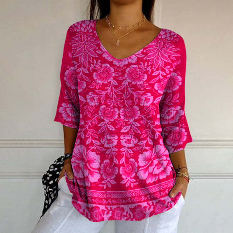 Vintage Floral Print T-Shirt