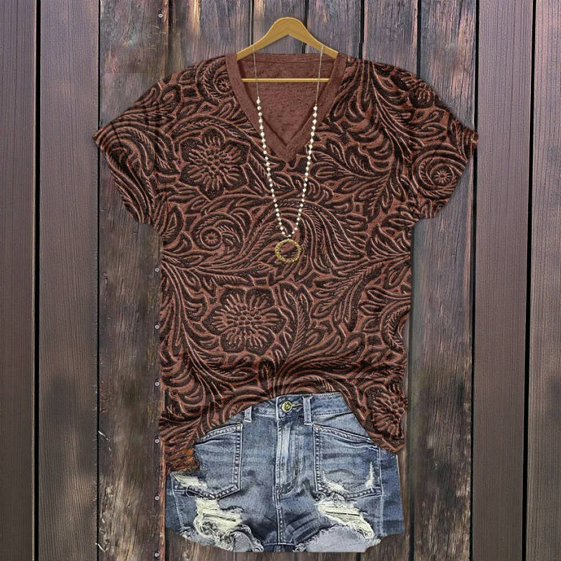Vintage Floral Print T-Shirt
