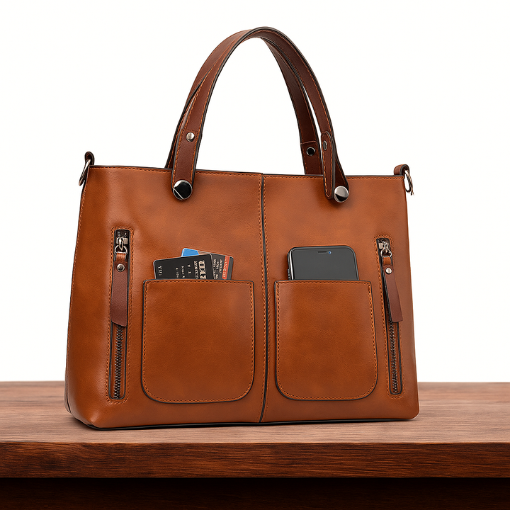 Avery™ Timeless Elegance | Leather Shoulder Bag