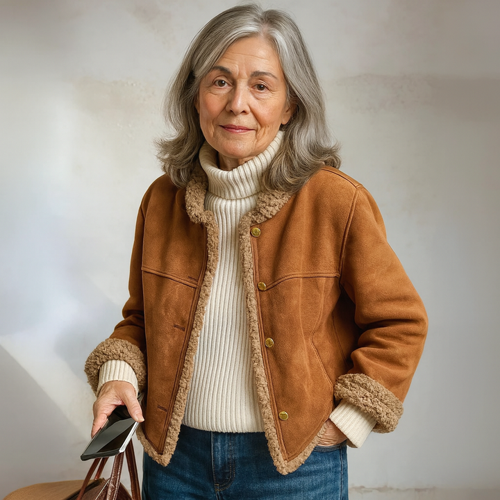 Rosalie | Buttoned Sheepskin Jacket