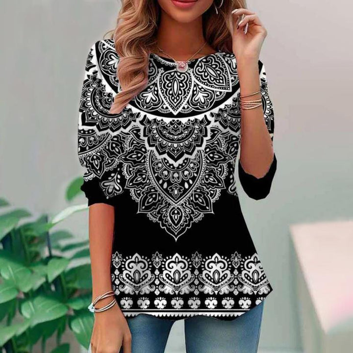 Vintage T-Shirt with Ethnic Print