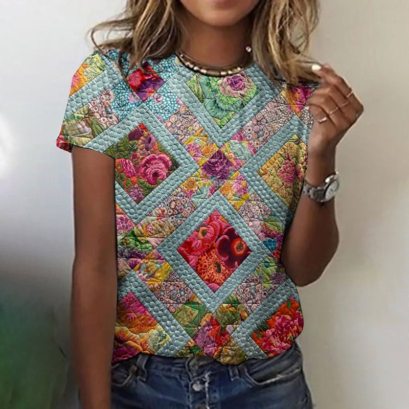 Vintage Floral Print T-Shirt
