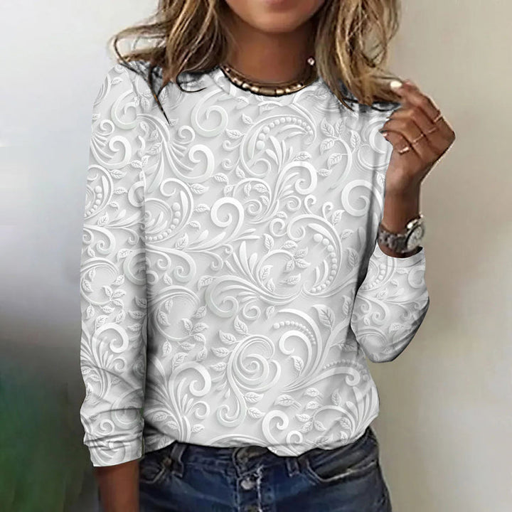 Casual Leaf Print T-shirt