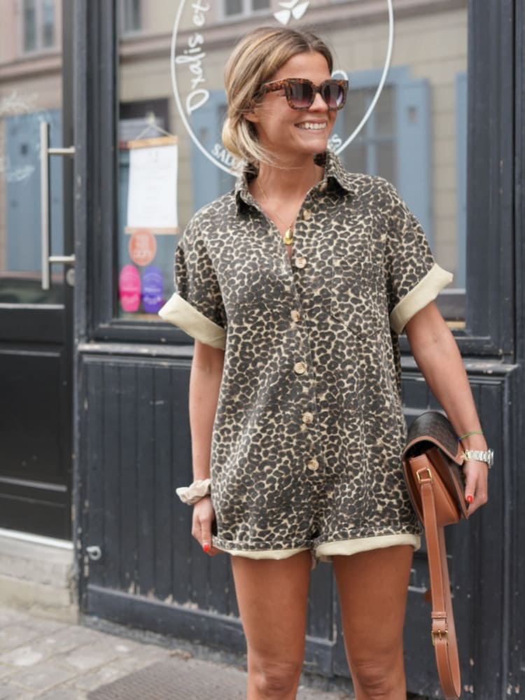 Nonette | Leopard Print Shirt Dress