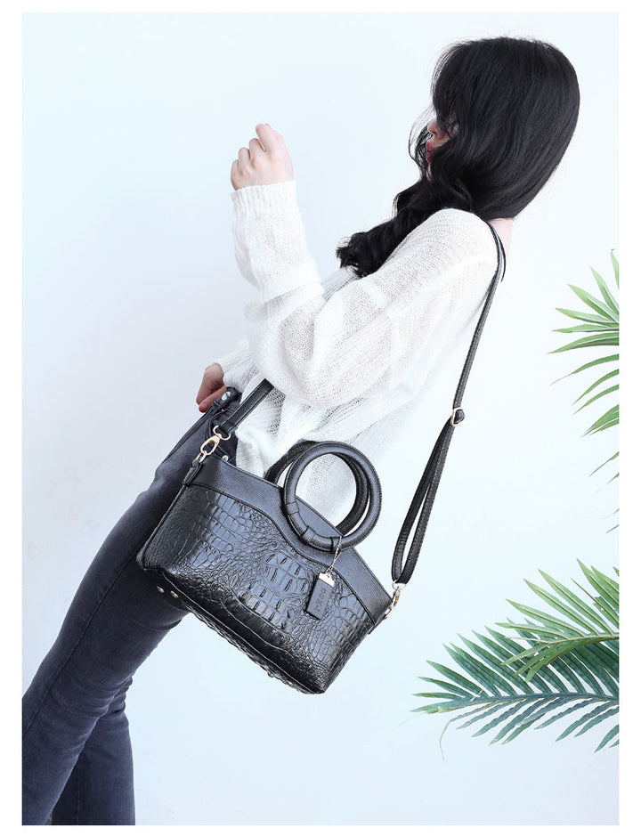 Ella™ Classic Croc | Versatile Vintage Leather Bag