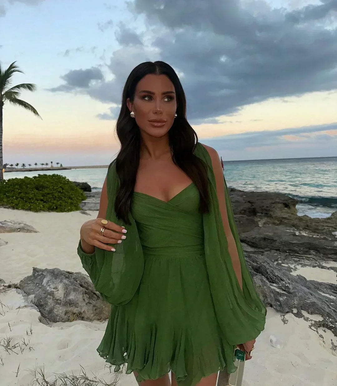 Layla™ | Elegant Summer Dress with Flowing Sleeves