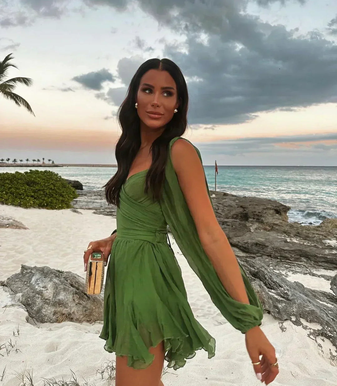 Layla™ | Elegant Summer Dress with Flowing Sleeves