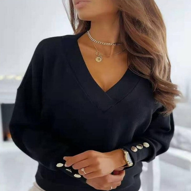 Casual Plain Sweatshirt