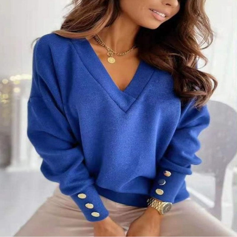 Casual Plain Sweatshirt