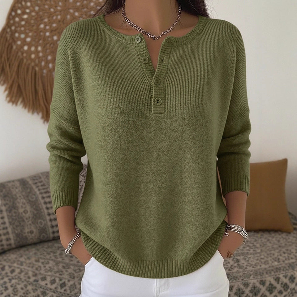 Savannah | Cozy Buttoned Knit Sweater