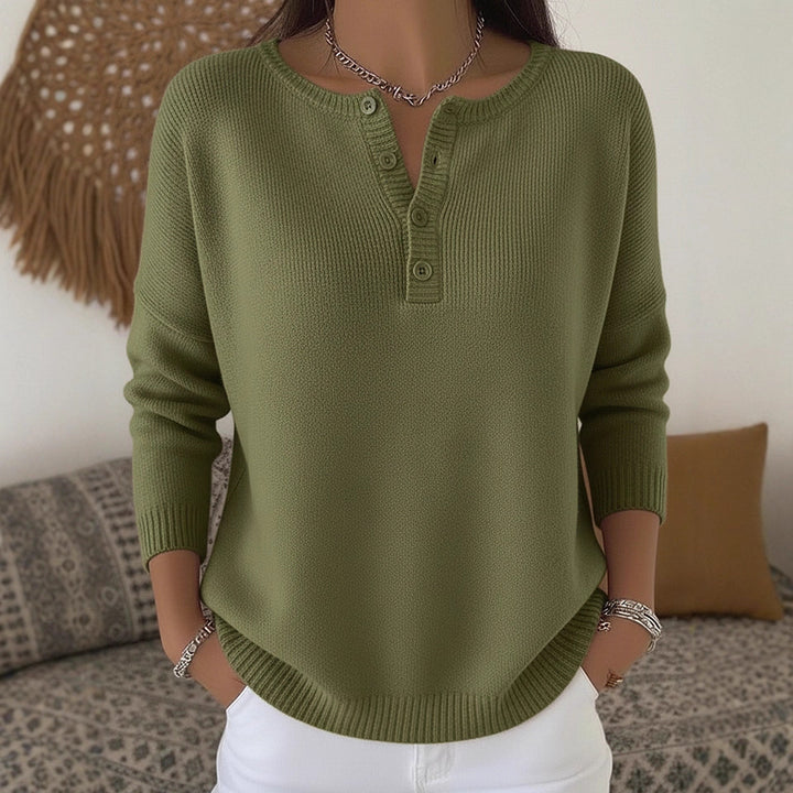 Savannah | Cozy Buttoned Knit Sweater