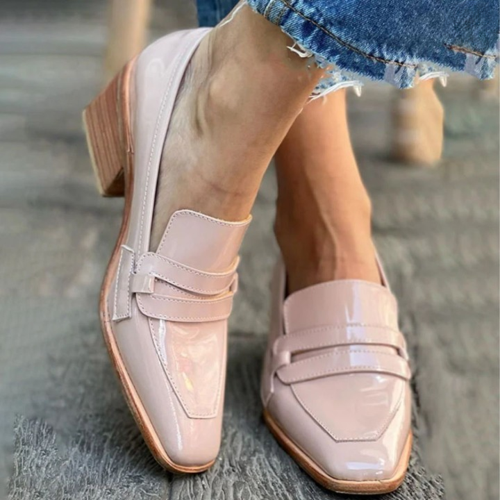 Yara™ | Pink Leather Loafers
