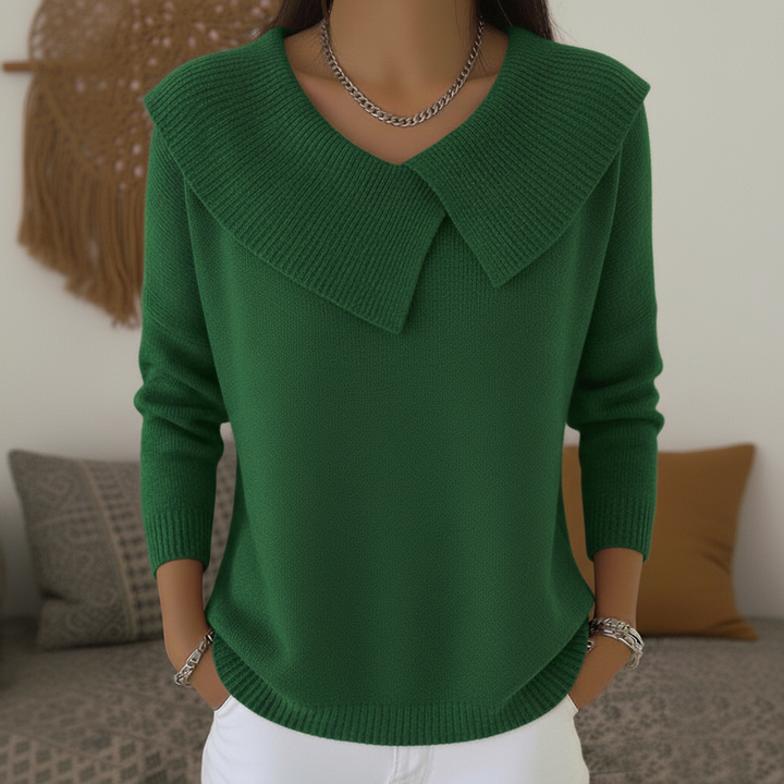 Cristina | Women's Christmas Sweater with Flap