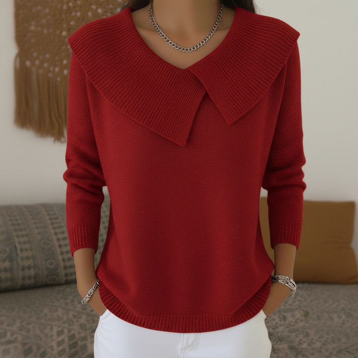 Cristina | Women's Christmas Sweater with Flap
