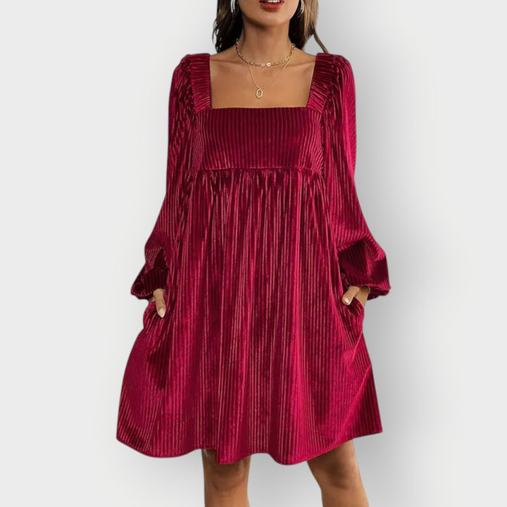 Micah - Velvet Chic Backless Square Dress