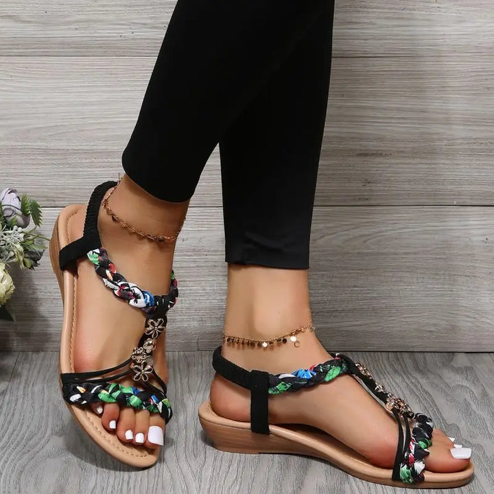 Lieke™ | Woven Flat Sandals