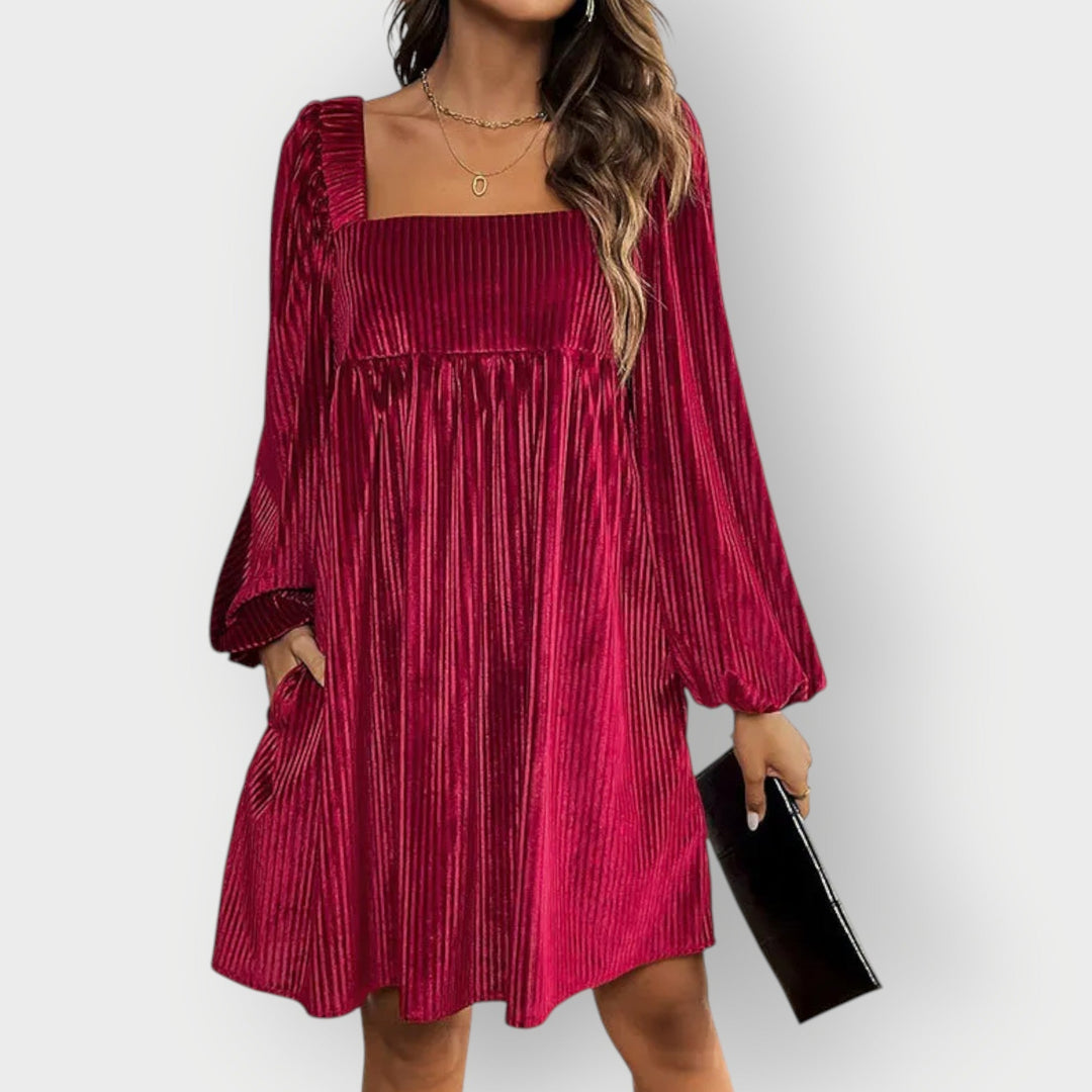 Micah - Velvet Chic Backless Square Dress