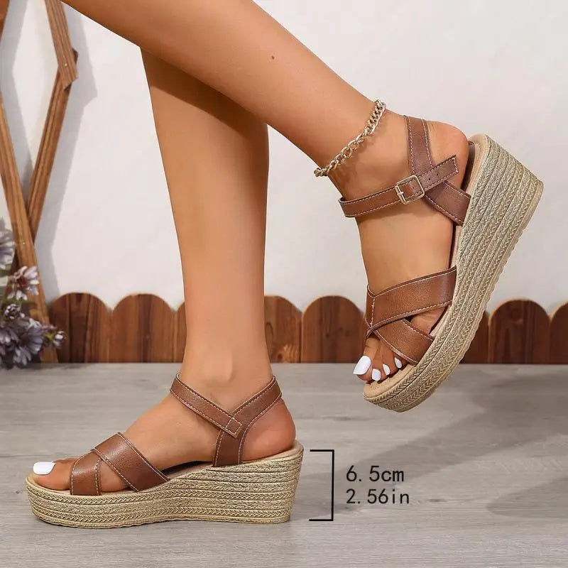 Isabeau™ | Elegant Wedge Sandals