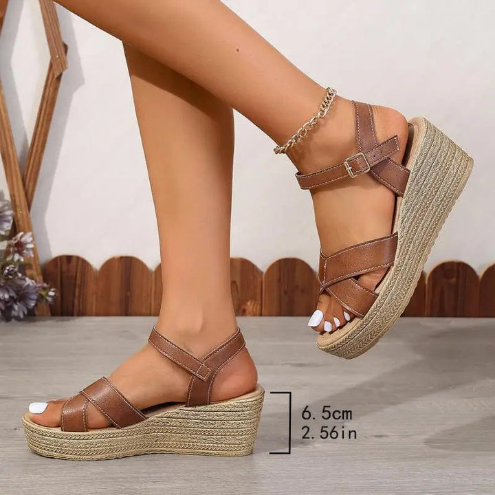 Isabeau™ | Elegant Wedge Sandals