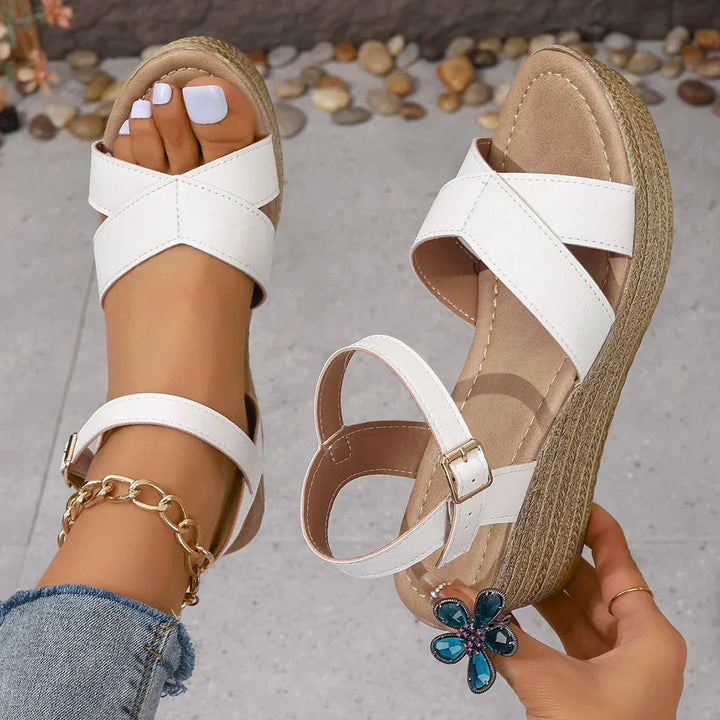 Isabeau™ | Elegant Wedge Sandals
