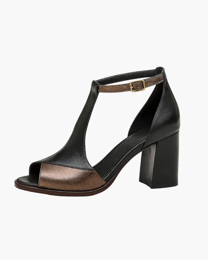 Fleur™ | Black Peep Toe Sandals