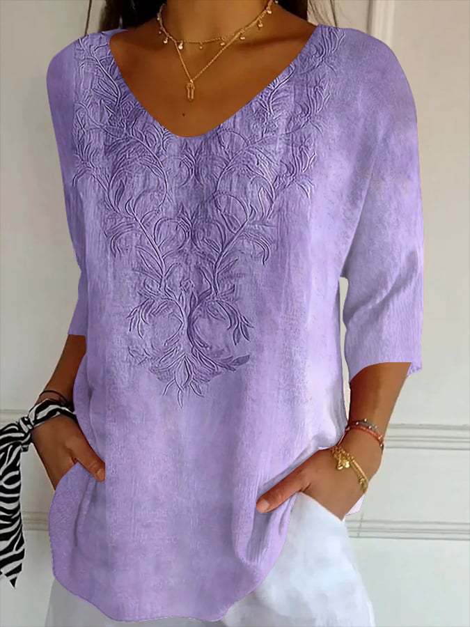 Classic Violet Vintage Casual T-shirt
