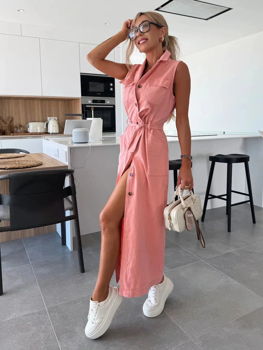 Isabelle | Long denim dress
