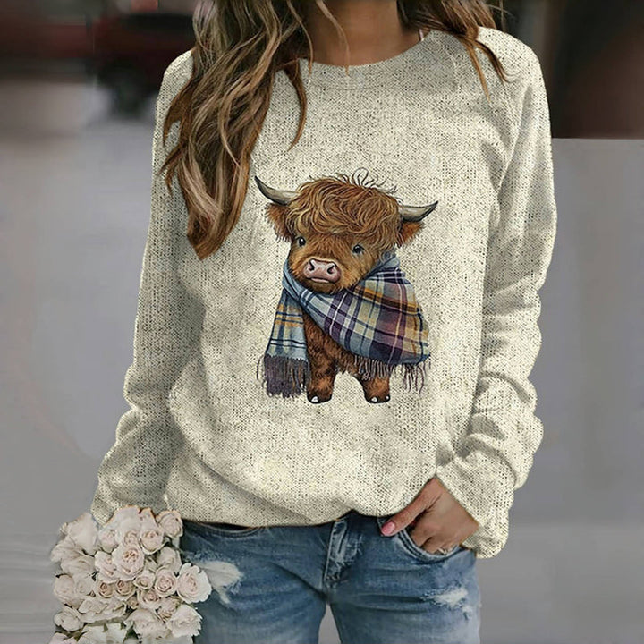 Creative animal print sweatshirt