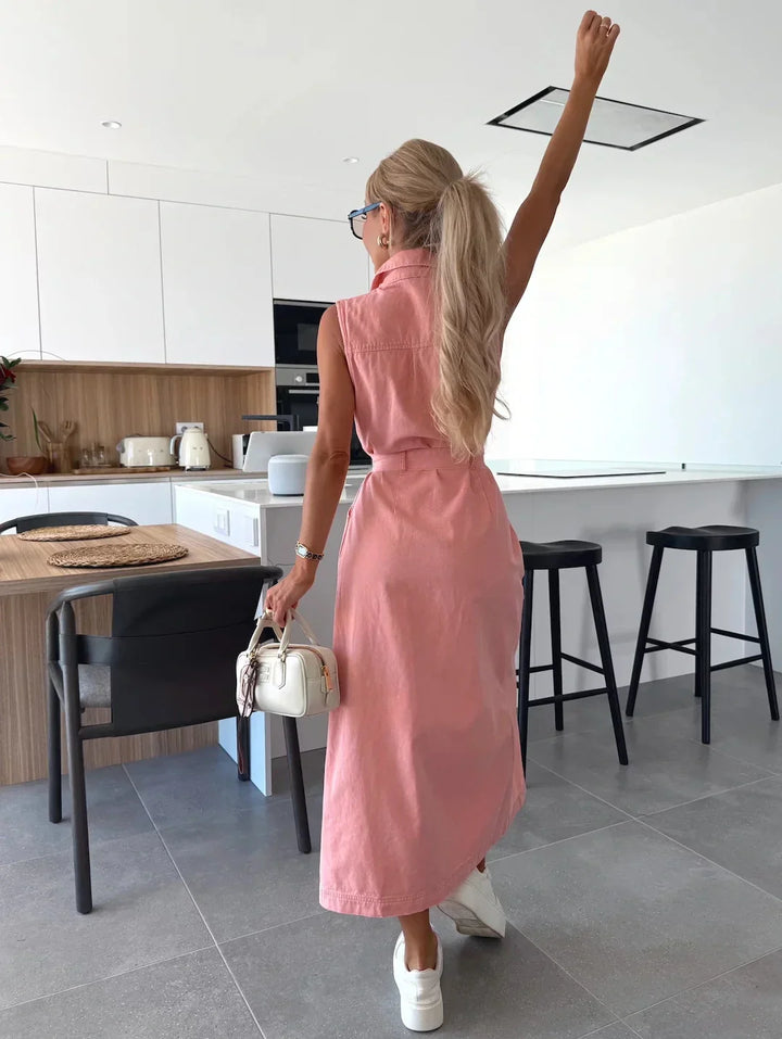 Isabelle | Long denim dress