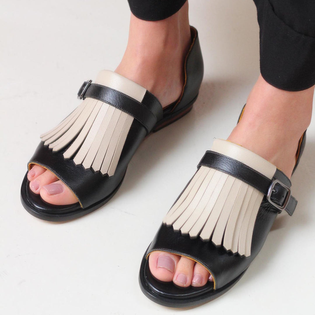 Indira™ | Fringe Slip-On Sandals