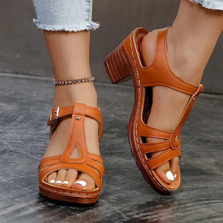 Elisa | Fashionable orthopedic sandals with thick platform sole